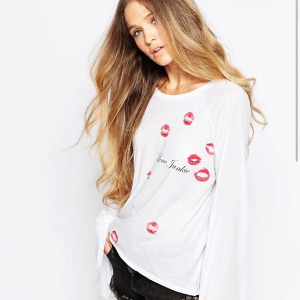Wildfox White Love Junkie Hotel Room T-shirt